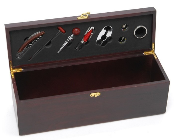 Coffret bois 1 magnum avec 8 accessoires