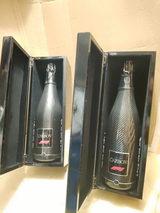 2 x 75 cl - Champagne Carbon - F1 Edition - Coffret bois
