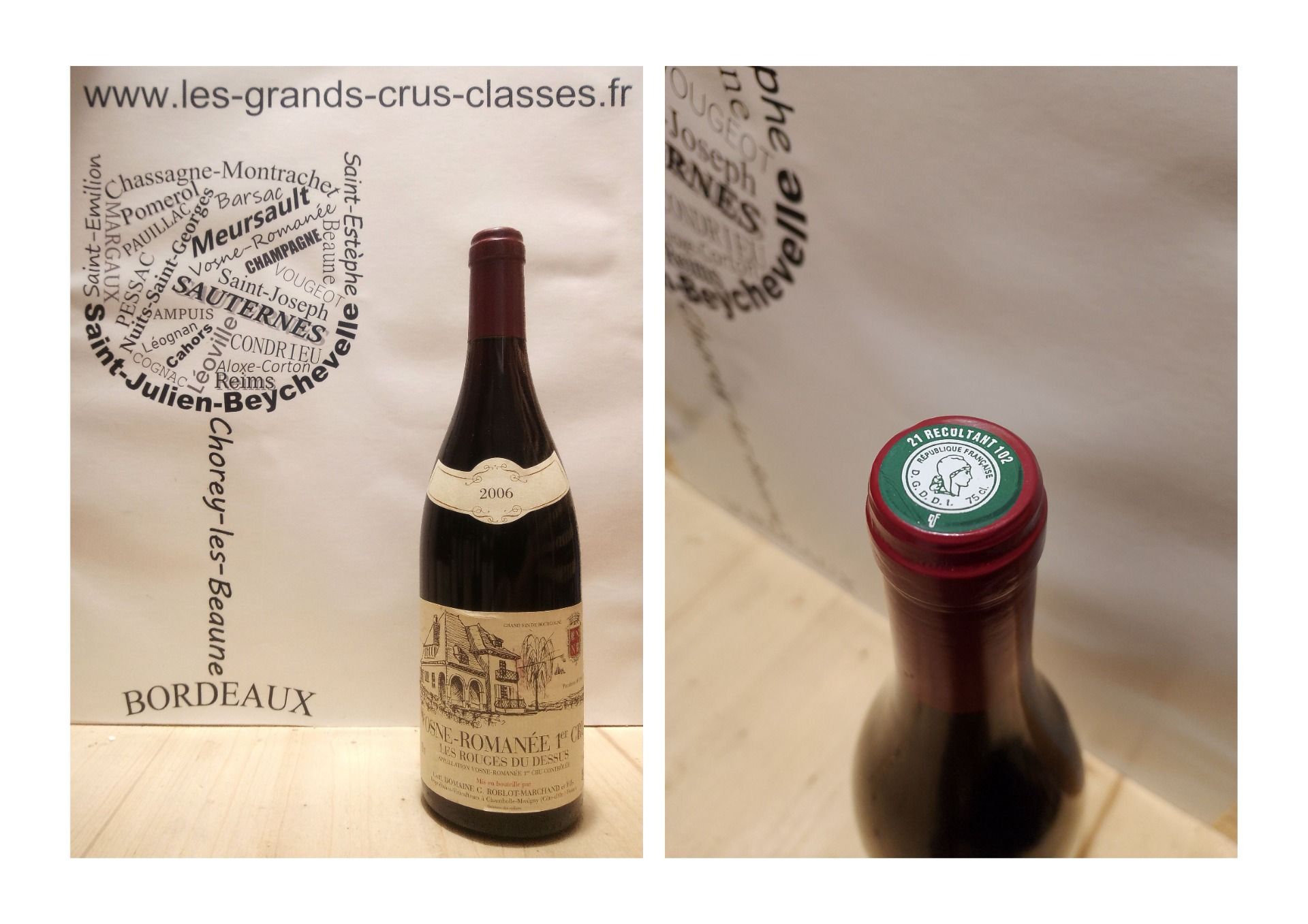 Vosne Romanee 1er Cru 2006 - Les Rouges Du Dessus - G.Roblot-Marchand et Fils